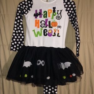 Little girls Halloween ensemble(top+leggings) NWT